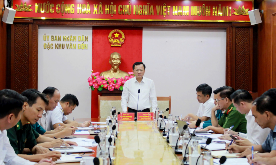 Đặc khu Vân Đồn họp rà soát, triển khai công tác ứng phó bão số 9