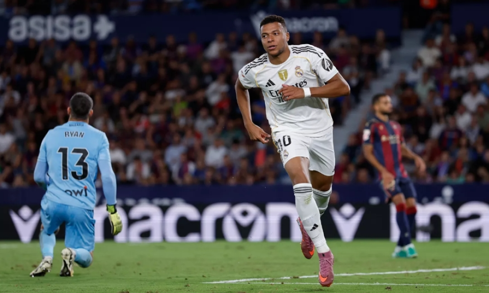 Mbappe lập cú đúp, Real Madrid thắng trận thứ 6 liên tiếp tại La Liga