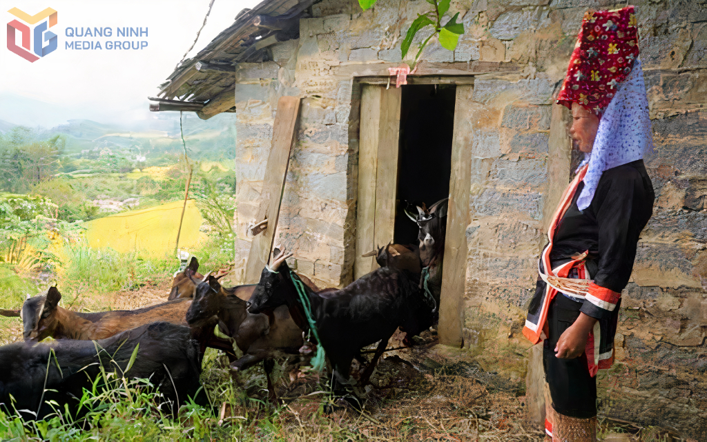 Mô hình nuôi dê sinh sản đã giúp người dân vùng DTTS xã Hoành Mô có cuộc sống ổn định hơn.