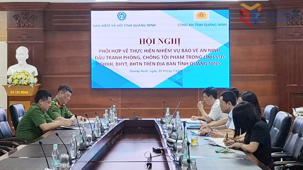 BHXH tỉnh và Công an tỉnh phối hợp về việc thực hiện nhiệm vụ bảo vệ an ninh, đấu tranh phòng, chống tội phạm trong lĩnh vực BHXH, BHYT, BHTN trên địa bàn tỉnh Quảng Ninh năm 2025.