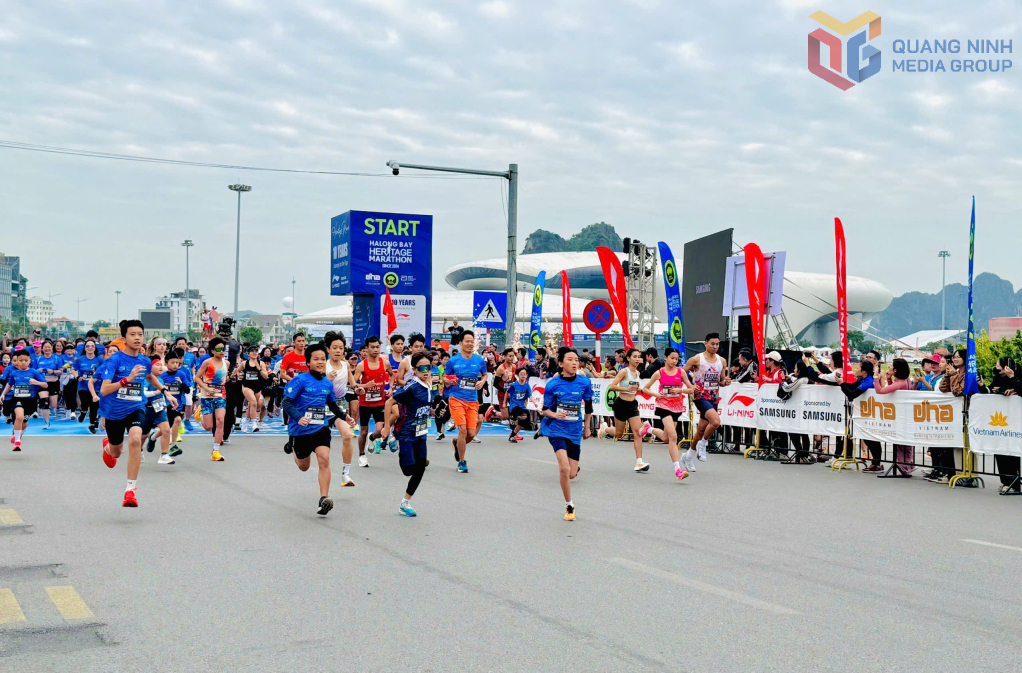 Giải Marathon Quốc tế Di sản Hạ Long 2025 thu hút hơn 14.000 VĐV tham gia.