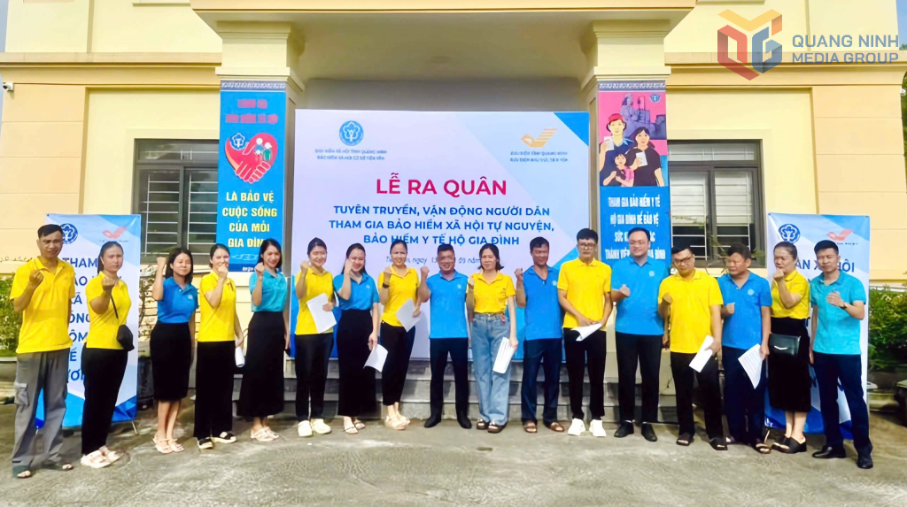 BHXH Cơ sở Tiên Yên phối hợp ra quân tuyên truyền vận động người dân tham gia BHXH tự nguyện, BHYT hộ gia đình tháng 10/2025.