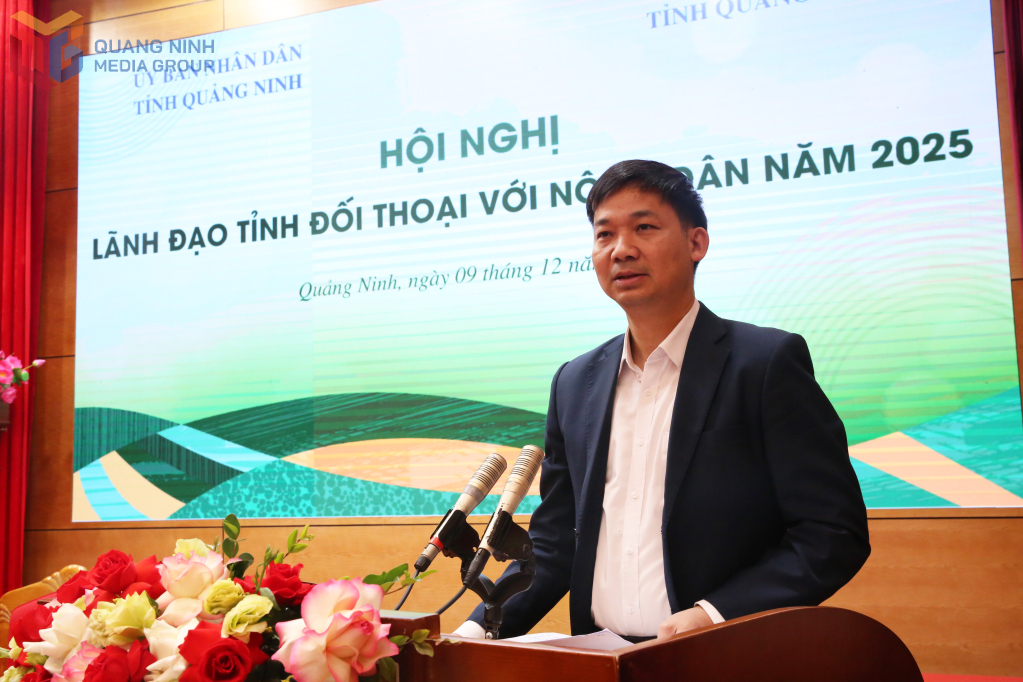 Đồng chí Nguyễn Văn Công, Phó Chủ tịch UBND tỉnh phát biểu kết luận tại hội nghị.