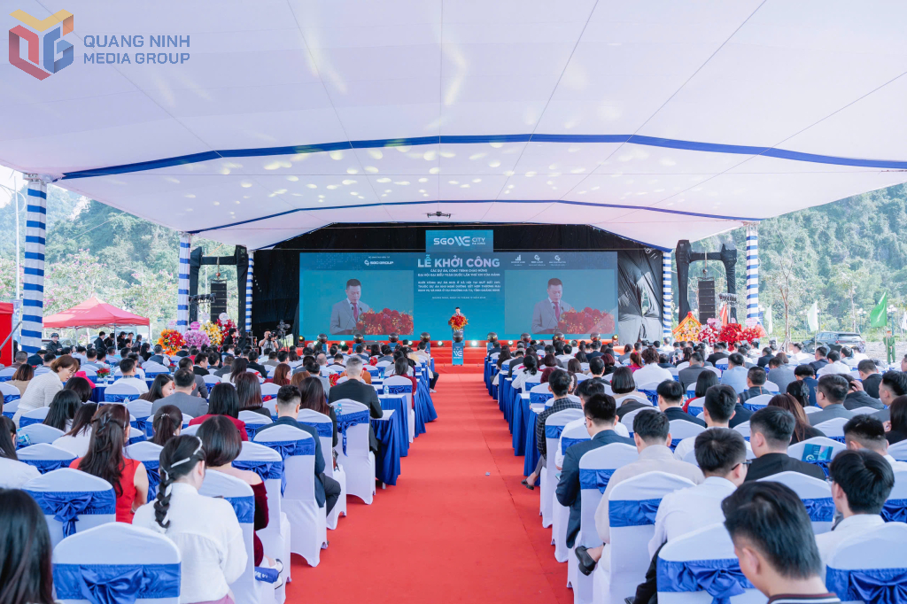 Đồng loạt khởi công, khánh thành các công trình chào mừng Đại hội XIV của Đảng Quang cảnh lễ khởi công.