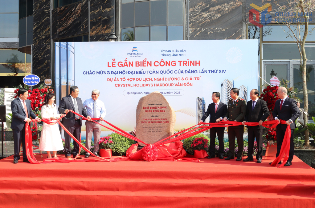 Dự án được gắn biển công trình chào mừng Đại hội