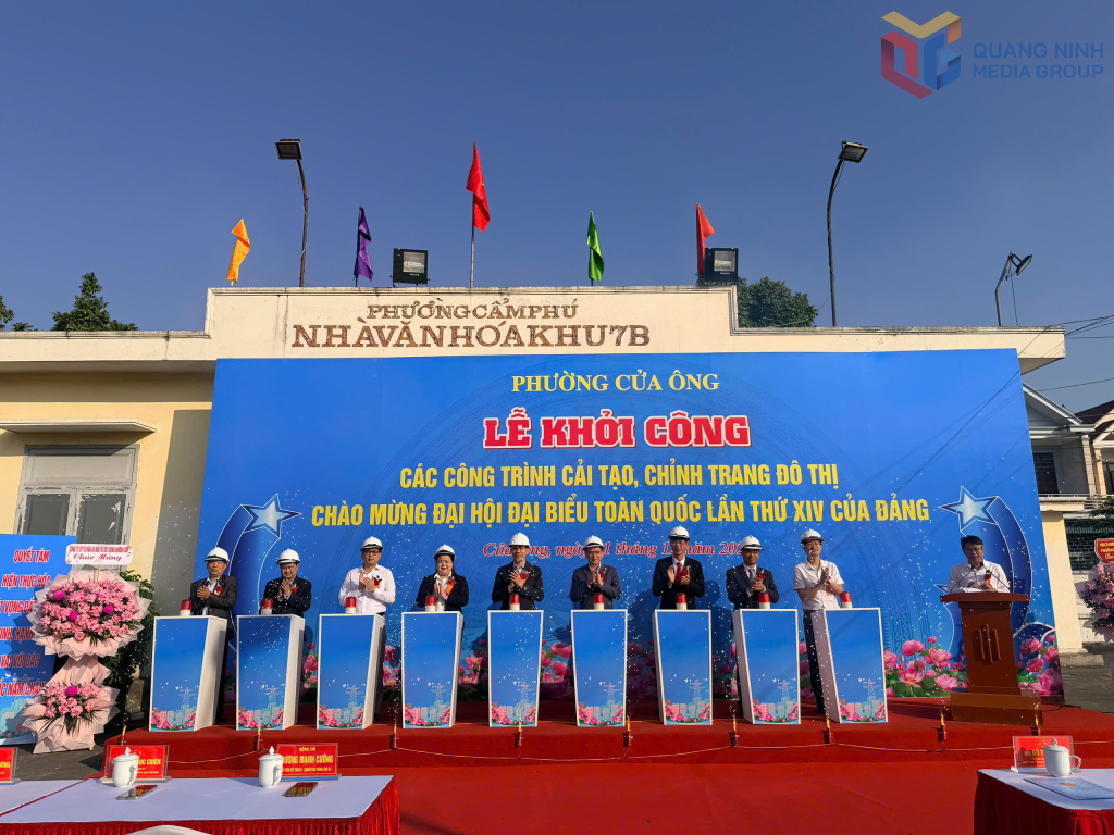 Phường Cửa Ông tổ chức khởi công các công trình nâng cấp đô thị.