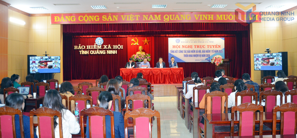 BHXH tỉnh tổ chức hội nghị trực tuyến tổng kết công tác BHXH, BHYT năm 2025, triển khai nhiệm vụ năm 2026.