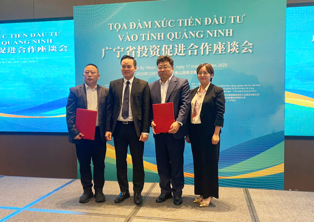 Công ty TNHH Nature Health Development International và Công ty TNHH Khu công nghiệp Hải Hà Việt Nam ký kết hợp đồng nguyên tắc thuê đất để triển khai dự án.