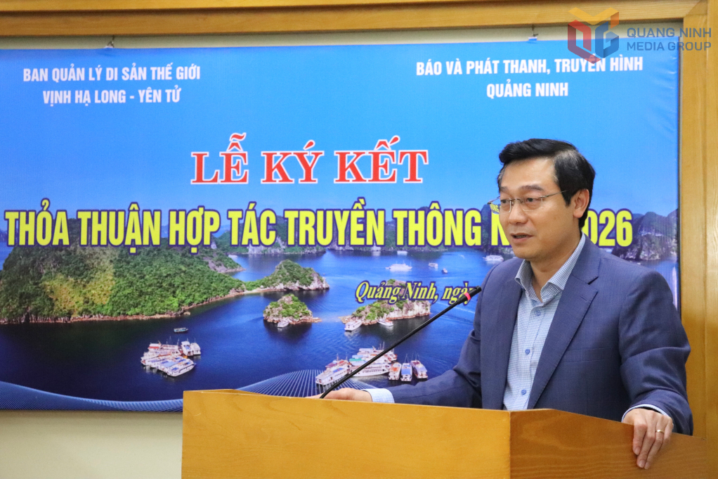 Lãnh đạo Báo và Phát thanh - Truyền hình Quảng Ninh định hướng các nội dung thông tin tuyên truyền. 