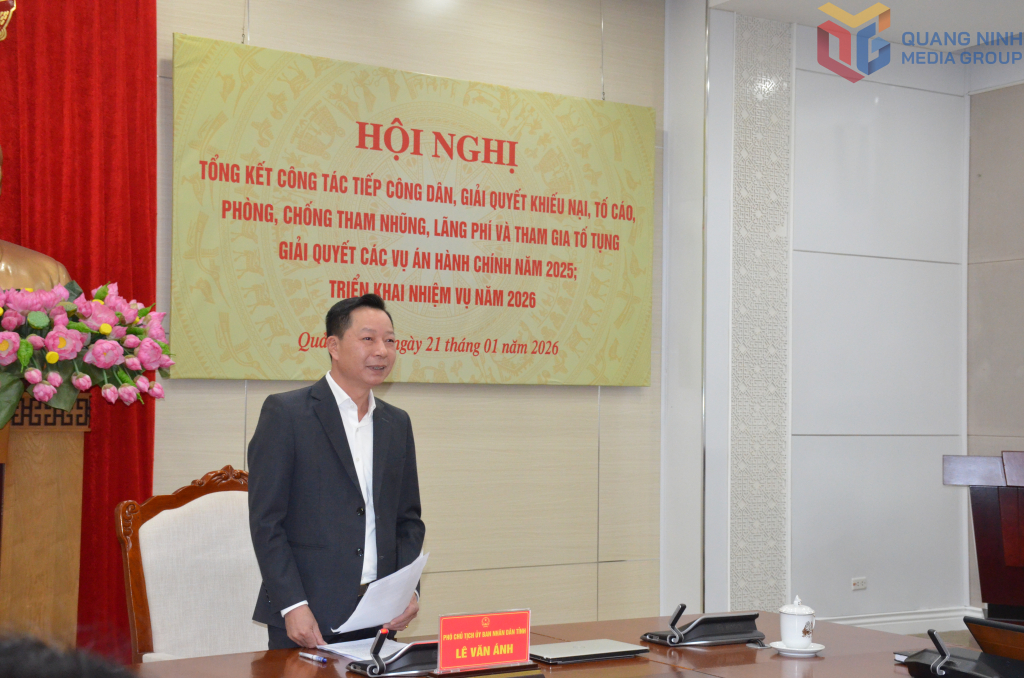 Đồng chí Lê Văn Ánh, Phó Chủ tịch UBND tỉnh kết luận chỉ đạo tại hội nghị.