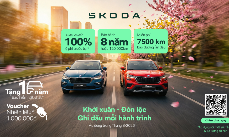 Th&ocirc;ng b&aacute;o Chương tr&igrave;nh Ưu đ&atilde;i Skoda th&aacute;ng 3/2026: Hỗ trợ 100% Lệ ph&iacute; trước bạ & Qu&agrave; tặng đặc quyền