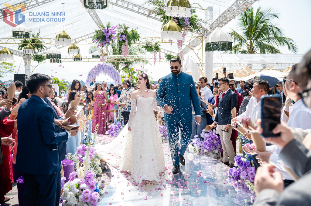 Cặp đôi tỷ phú Ấn Độ tổ chức đám cưới tại khách sạn FLC Grand Hotel Hạ Long tháng 3/2026. Ảnh: Hoàng Quỳnh