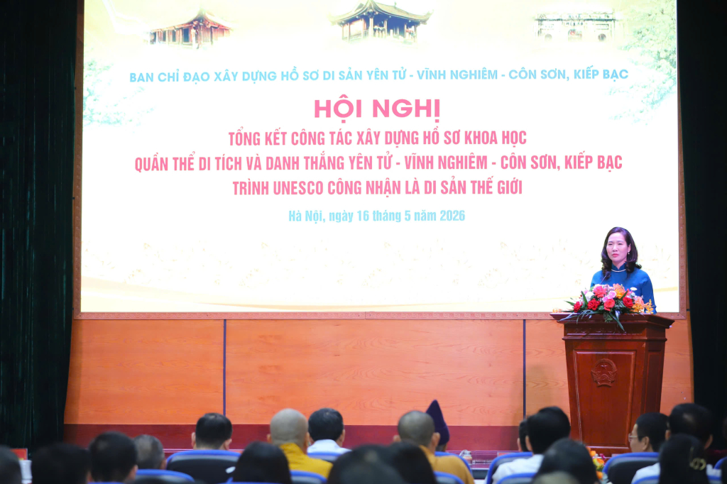 Hội nghị tổng kết công tác xây dựng hồ sơ khoa học Quần thể Di tích và danh thắng Yên Tử - Vĩnh Nghiêm – Côn Sơn, Kiếp Bạc trình UNESCO công nhận là Di sản thế giới.