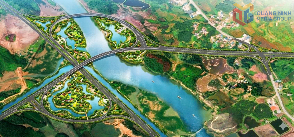 Thiết kế quy mô nút giao cao tốc Vân Đồn - Móng Cái với đường QL18B đi cửa khẩu Bắc Phong Sinh