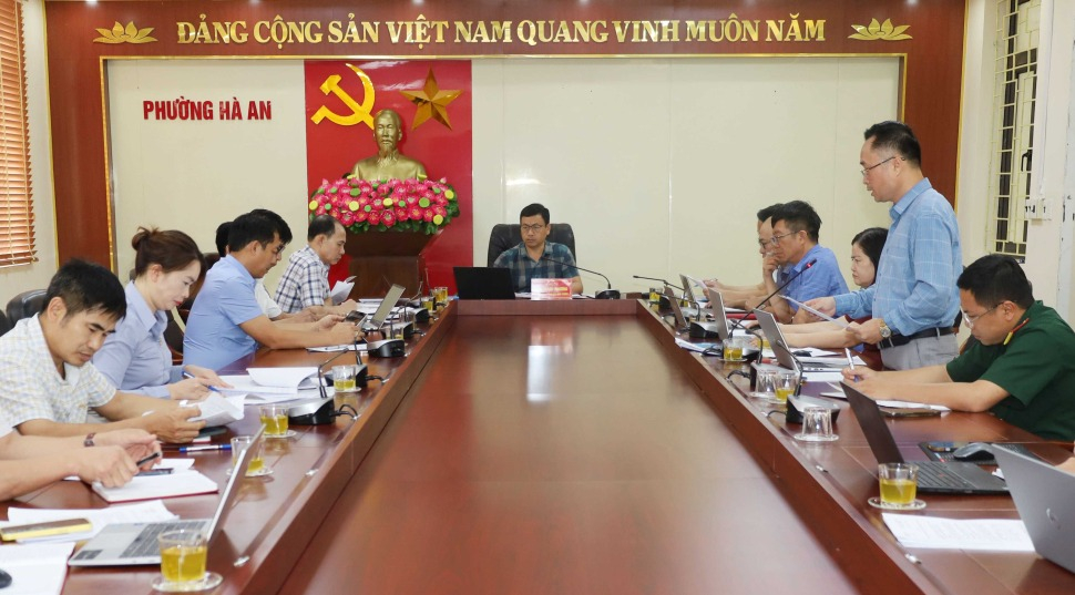 Phường Hà An họp bàn tháo gỡ khó khăn công tác xây dựng cơ sở dữ liệu đất đai ngày