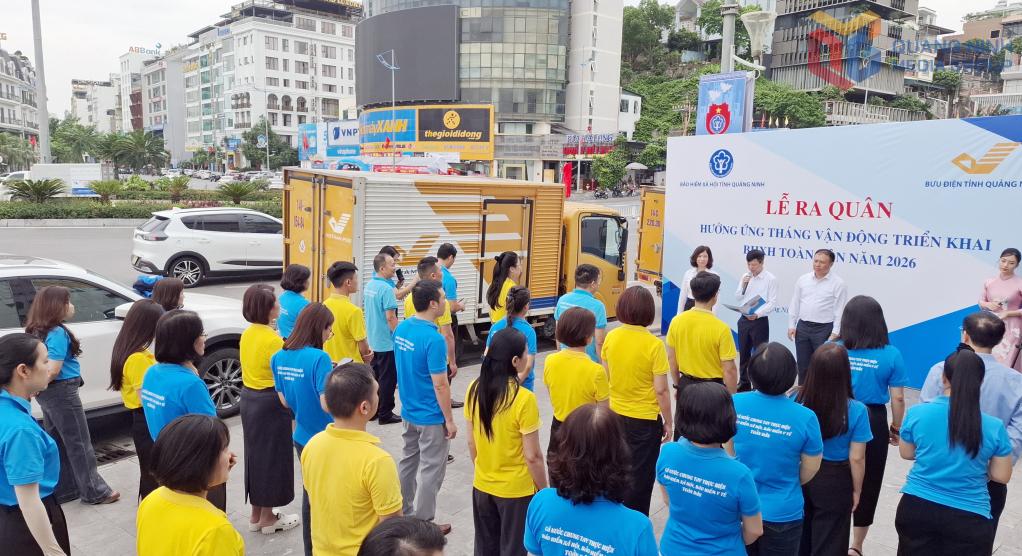 BHXH tỉnh, Sở Nội vụ và Bưu điện tỉnh ra quân hưởng ứng Tháng vận động triển khai BHXH toàn dân 2026.