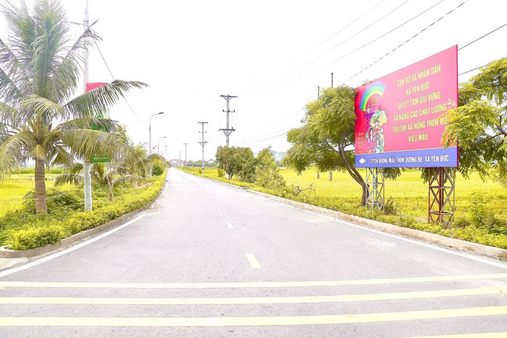 Tuyến đường mẫu tại thôn Dương Đệ (xã Yên Đức).